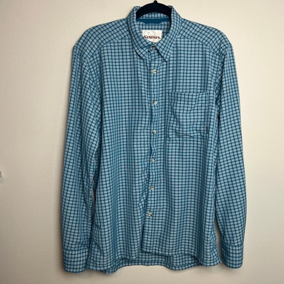 Simms Fishing Long Sleeve Nylon Button Front Shirt - Picture 2 of 5